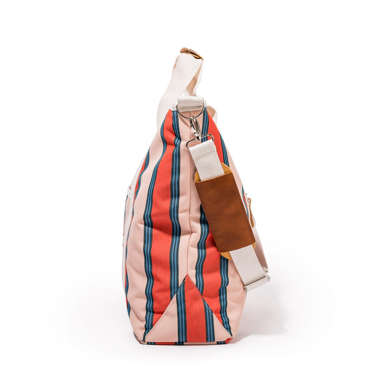 The Cooler Tote Bag - Bistro Dusty Pink Stripe Cooler Tote Business &amp; Pleasure Co 