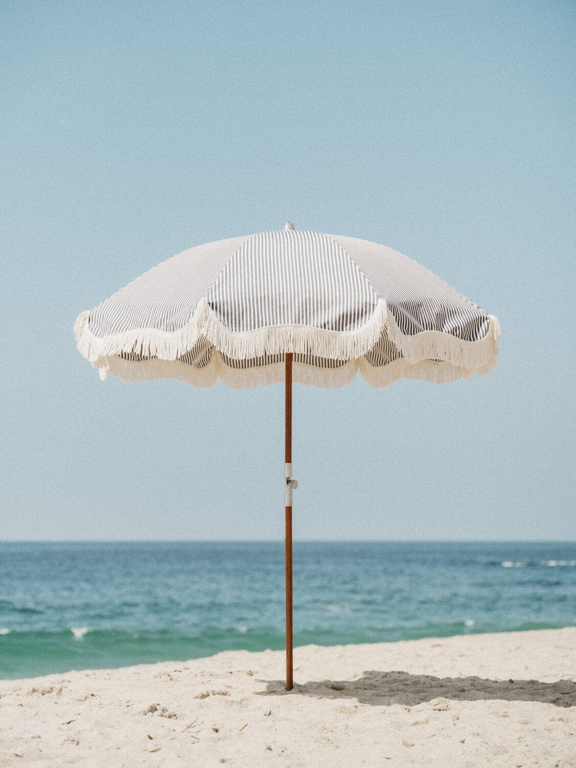 The Premium Beach Umbrella - Lauren&#39;s Navy Stripe Premium Beach Umbrella Business &amp; Pleasure Co 